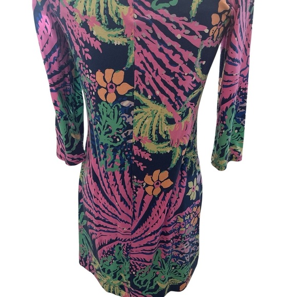 Lilly Pulitzer Off the Shoulder Leaf Print Dress S - Picture 4 of 4